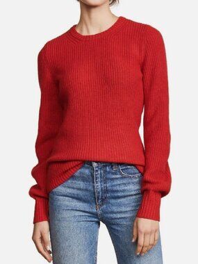 Tory Burch Kennedy Red Wool/Cashmere Knit Sweater- Size XS